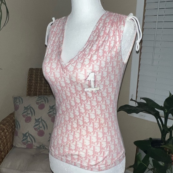 ❌ SOLD ❌ 💗RARE💗 Authentic Vintage Christian Dior Trotter Sleeveless Top - Picture 7 of 11